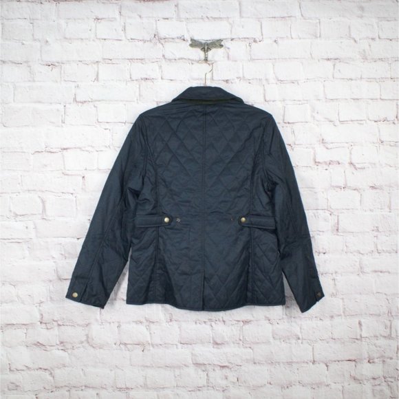 LL Bean Quilted Riding Jacket Flannel Lined Insulated Black Size S Pet - Picture 8 of 9